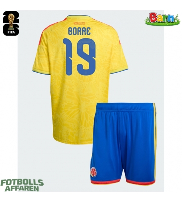 Colombia Rafael Santos Borre #19 Hemmaställ Barn VM 2026 Kortärmad (+ Korta byxor)
